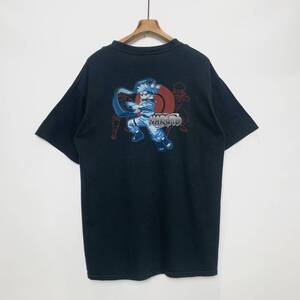 00s ビンテージ NARUTO Anime 両面プリント Tシャツ ナルト 少年期 アニメ 漫画 忍者 両面プリント 木の葉マーク