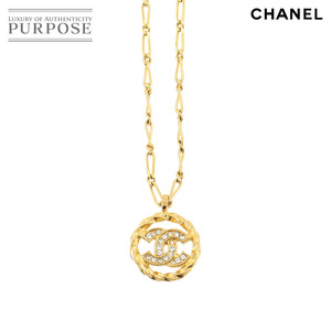 シャネル CHANEL ココマーク ラインストーン ネックレス ゴールド 3438 アクセサリー Necklace 90258997