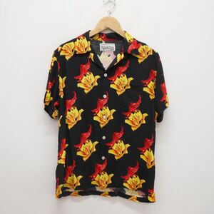 WACKO MARIA ワコマリア Flower Aloha Shirt HAWAIIAN SHIRT S/S ハイビスカスハワイアンシャツ アロハシャツ 半袖 総柄 L 10115755