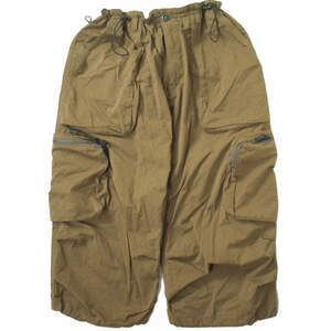 BAL バル RIPSTOP ZIP HEM CREW 3/4 CARGO PANT クロップドカーゴパンツ BAL-1961 XL CHOCOLATE ブラウン イージー ボトムス g7564