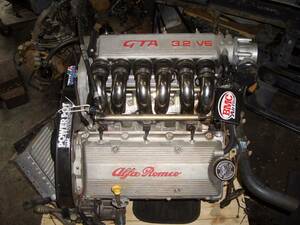 937AXL アルファロメオ 147 GTA エンジン 本体 3.2 V6 実働車降ろし 異音白煙無し【K】