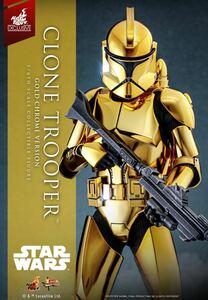 ホットトイズ 1/6 海外会場限定 スター・ウォーズ シスの復讐 クローン・トルーパー ゴールド.Ver 未開封新品 MMS735 CLONE TROOPER