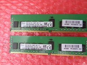 【8GB×2枚組=16GB】SKhynix PC4-2400T-RC1-11 1R×4 中古メモリー サーバー用 PC4-19200 DDR4 