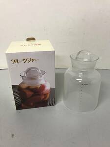 耐熱ガラス製　保存容器　熱湯用　電子レンジ用　1000ｍｌ　フルーツジャー　デトックスウォーター　