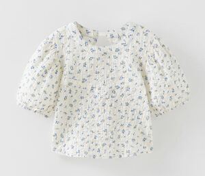 zarakids トップス フラワーテクスチャートップス 13-14歳 164cm 新品未使用　ZARA