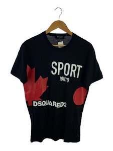 DSQUARED2◆Tシャツ/L/コットン/BLK/S74GD0770//