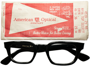 極少生産ULTRA RAREモデル 極上USウェリントン1960sデッドUSA製 AO アメリカンオプティカル AMERICAN OPTICAL トップシークレットsize46/25