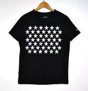 即決【GAS】ガス スターズ プリント Tシャツ 黒 S 古着良品