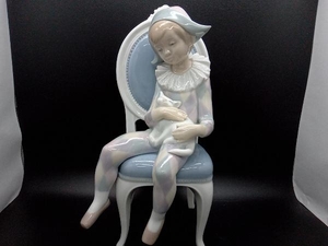 LLADRO フィギュリン 1229 ヤングハーレクイン リヤドロ イス 道化師 ネコ