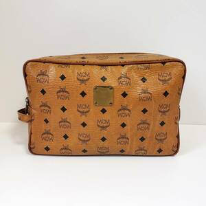 MCM　ヴィセトス　セカンドバッグ　ロゴ　モノグラム　ドイツ製　サイドバッグ　オレンジ　茶色