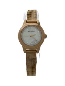 BERING◆Mesh Watch/メッシュウォッチ/11119-366/ラインストーン/ゴールド