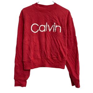 Calvin Klein ロゴスウェット トレーナー カルバンクライン XL キッズ ピンク プルオーバー 古着卸 アメリカ仕入 a611-8411