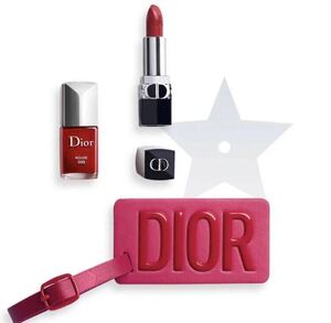 新品未使用　Dior 限定ノベルティ　非売品　ラゲージタグ　ルージュ　ネイルエナメルセット