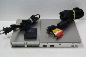PS2本体セット SCPH-90000a サテンシルバー 電源コード/AVケーブル/メモリカード付属 送料無料
