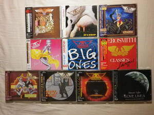 『Aerosmith 国内盤帯付CD10枚セット』(Toys In The Attic,Get A Grip,Nine Lives,Just Push Play,Big Ones,Classics Live Ⅱ)