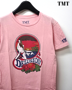 S【TMT Tee BIG HOLIDAY Pink TMT Tシャツ TMT DELUSION Tee ピンク】
