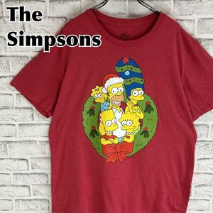 The Simpsons シンプソンズ クリスマスリース Tシャツ 半袖 輸入品 春服 夏服 海外古着 テレビ アニメ キャラクター