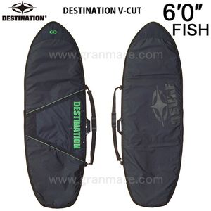 【新品・未使用】DESTINATION DAY BAG FISH V-CUT 6’0 ブラック ハードケース/デイバッグ/デスティネーション