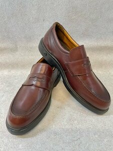 【未使用】 ECCO エコー 革靴 ローファー 26㎝ 3E ブラウン メンズ 普段使い 外回り ビジネス 通学 通勤 学校