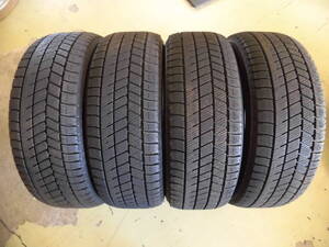 売切 中古スタッドレスタイヤ4本 ブリヂストン ブリザックVRX3 185/55R15 82Q(185/55-15)フィット フリード ノート マーチ アクア カローラ