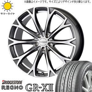 245/35R20 サマータイヤホイールセット アルファード etc (BRIDGESTONE REGNO GRX3 & VENERDI LEGART 5穴 114.3)