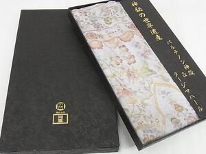 平和屋本店■極上 岡重謹製 OKAJIMA 透け感のあるショール 神秘の世界遺産 パルテノン神殿＆タージマハール 正絹 逸品 KAAA1147kk4