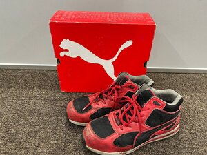 中古品　PUMA　プーマ安全靴 Fulltwist フルツイスト レッド ミッド 63.201.0 26.5cm JSAA型式認定合格品