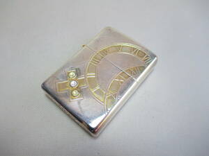 F068*ZIPPO 78*　ローマ数字　3ビジュー　ジッポライター1点　　/08　【送料込】