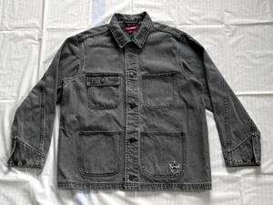 美品 Supreme 22SS Denim Chore Coat S Black