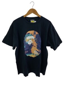 A BATHING APE◆Tie Dye Big Ape Head/Tシャツ/XXS/コットン/BLK