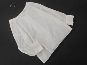 ナチュラルビューティー レースアップ ブラウス シャツ size34/白 ■◇ ☆ ecb4 レディース