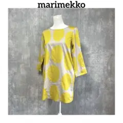 ★ marimekko マリメッコ　総柄　コットン　チュニック　ミニ　ワンピース