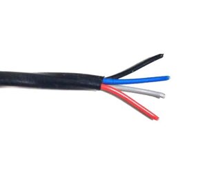 KTD モールド線 #4MH0.5R-GY-L-B (ETFE)4芯 0.5sq（AWG20相当）100m （赤/灰/青/黒）点火用