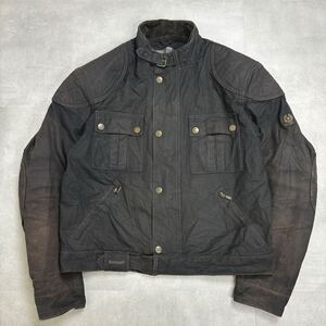 超希少 BELSTAFF ベルスタッフ 90s 00s ブルックランズワックスジャケット オイルド ライディング バイク 大きいサイズ XXLサイズ 切替