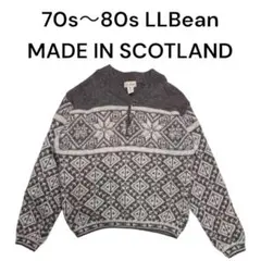 70s80s LLBean　ノルディック柄ニットセーター　エルエルビーン