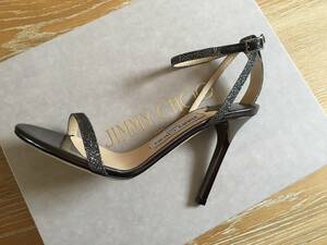 ■　JIMMY CHOO ジミーチュウ　シルバー　ラメグリッター　サンダル　美品　■