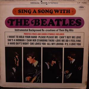 日本盤LP！赤盤！ペラジャケ！ジミー・ハスケルと楽団 / ビートルズと唄おう 1965年 東芝CAPITOL CP7260 Sing A Song With The Beatles