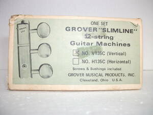 希少 デッドストック GROVER SLIMLINE 12-string No.V135C グローバー ギターペグ 当時物 MartinD12-28等