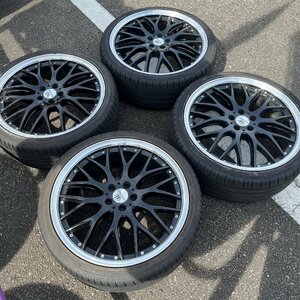 中古品 ロクサーニ マルチフォルケッタ 19インチ 7.5J +48 5H114.3 タイヤ付き 225/35R19 クラウン