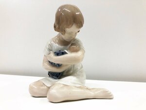 ロイヤルコペンハーゲン フィギュリン 「人形を抱く少女」 1938 北欧 デンマーク 陶磁器 置物 オブジェ コレクション