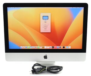 Apple iMac 21.5インチ Retina 4K 2017 Core i5-7500 3.4GHz 16GB 512GB(APPLE SSD) Radeon Pro 560 4096x2304ドット macOS Ventura