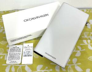 #6922 Calvin Klein カルバンクライン メンズ 二つ折り長財布 ニッチ L字ファスナー小銭入れ 877605 ホワイト 