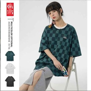 韓国風 レディース 半袖Tシャツ 新しい夏 カジュアル ファッション半袖Tシャツ S グリーン