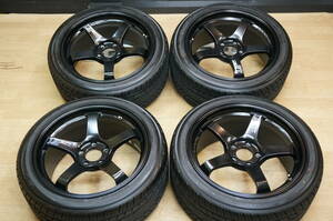 J557【人気】ADVAN Racing GT PCD114.3 9J+43 ヨコハマ 245/40R18 WRXサイズ