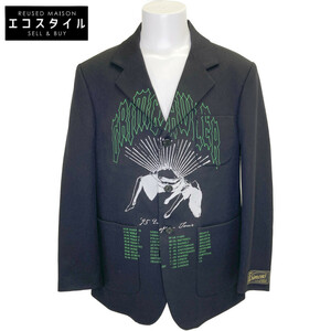 RAF SIMONS ラフシモンズ 221-544 22SS OVERSIZED SCHOOL UNIFORM BLAZER ジャケット XS ブラック/グリーン/ホワイト メンズ