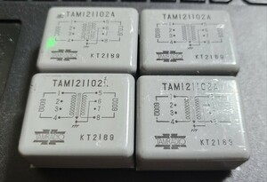 TAMURA ライントランス TAM121102A 600Ω:600Ω 同一ロット4個セット