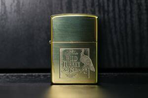 ジッポ ワイルドターキー ソリッドブラス Zippo Wild Turkey Sord Brass ウイスキー 2000年製 未使用