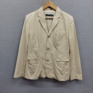 J677 RALPH LAUREN ラルフローレン テーラード ジャケット 3B コットン 無地 オフィス ビジネス キレイ目 ベージュ 13 インパクト21