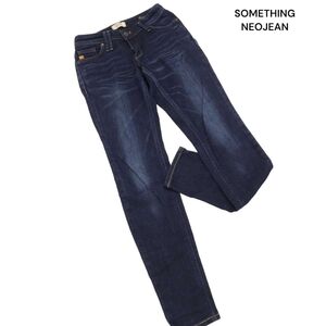 SOMETHING NEOJEAN サムシング SNS200 USED加工♪ ストレッチ スキニー デニム パンツ ジーンズ Sz.25　レディース　K4B00655_7#R