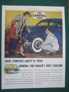 i即決【mid-century advertising/LIFE/POST/広告220】GENERAL TIRE/ゼネラルタイヤ/自動車/1950年/ミッドセンチュリー/アメリカン